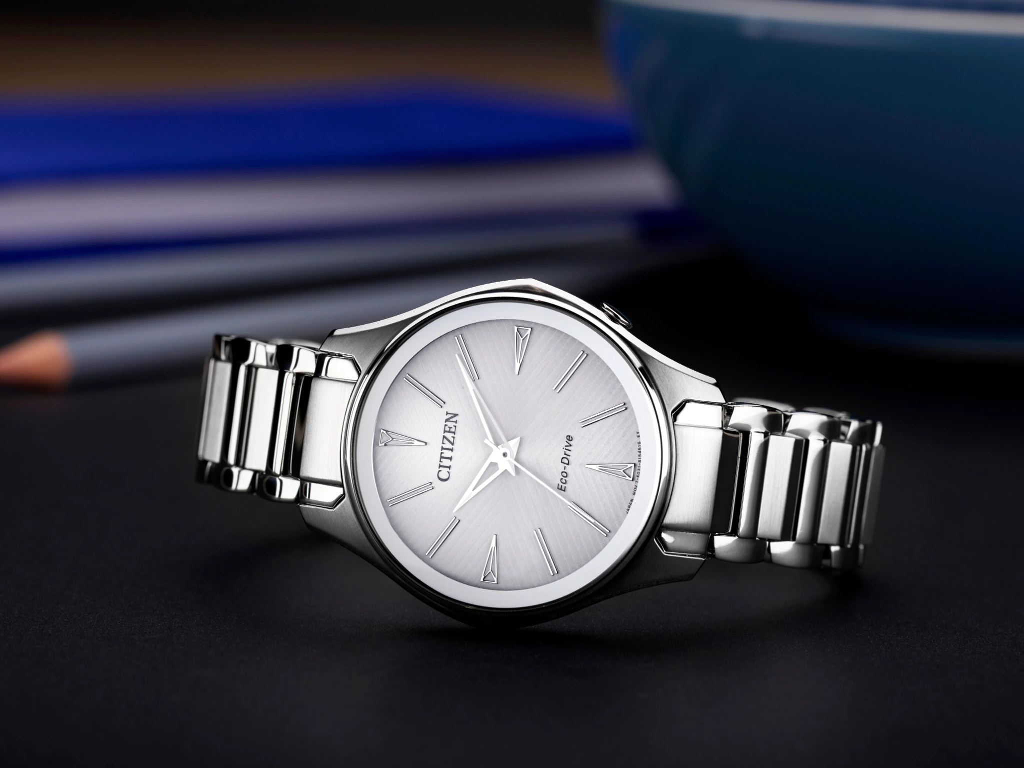 Modena - Ladies Eco-Drive EM0590-54A Steel Silver Dial Watch | CITIZEN